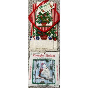 NEW OLD STOCK Gourmet Gallery Christmas Kitchen Towel Pot Holder Dish Cloth